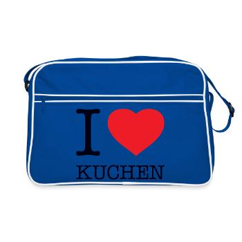 I love cake - Retro Bag - blue/white - Front