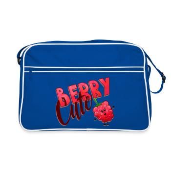 Berry Cute Raspberry - Retro Bag - blue/white - Front