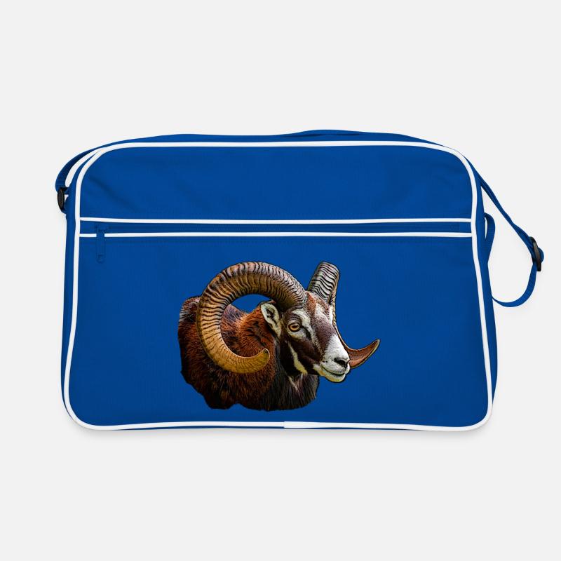 Mufflon Kopf Retro Tasche