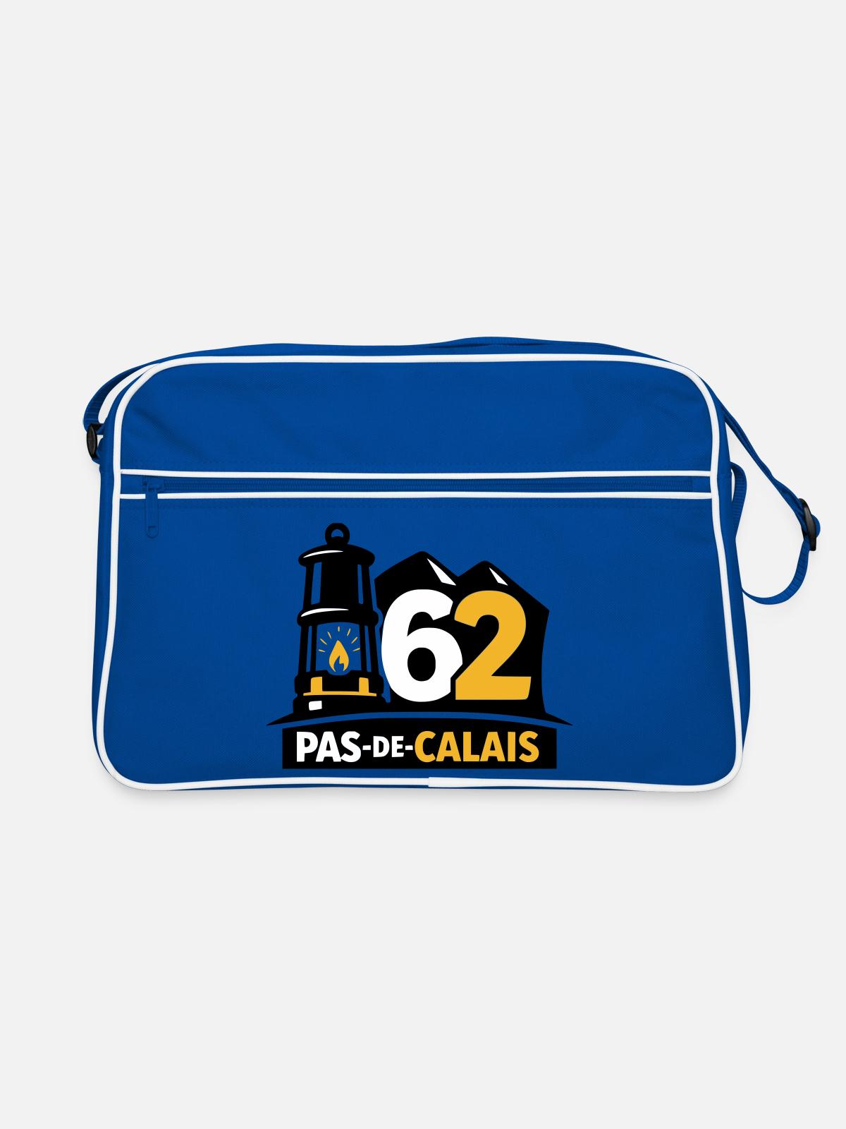62 Pas de Calais Emblem - Retro Bag - blue/white - Front