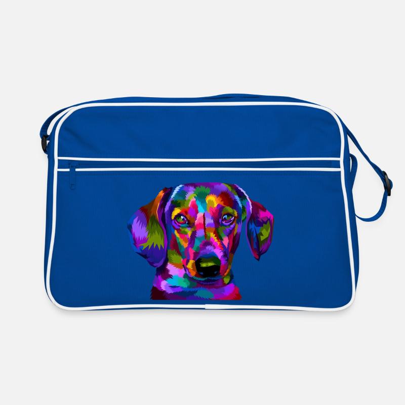 Portrait du chiot Prisme vif Sac Retro