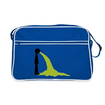 Chemise d’escalade – Motif de fête drôle - Sac Retro - bleu/blanc - Devant