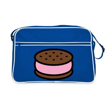 Graphique Sandwich Glace Biscuit - Sac Retro - bleu/blanc - Devant