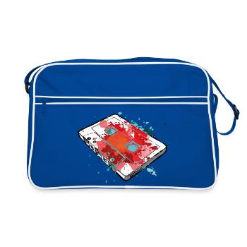 Band - Retro Tasche - Blau/Weiß - Vorne