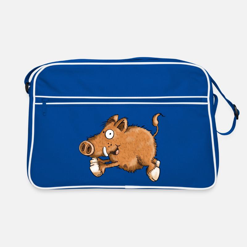Flotte Wutz - Wildschwein - Eber - Sau - Geschenk Retro Tasche