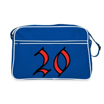 20. 20 YEARS. 20th ANNIVERSARY. 20 YEARS ANNIVERSARY. - Retro Bag - blue/white - Front