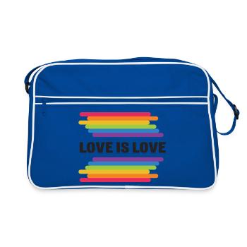 Mois de la fierté LGBT - Love is Love - Sac Retro - bleu/blanc - Devant