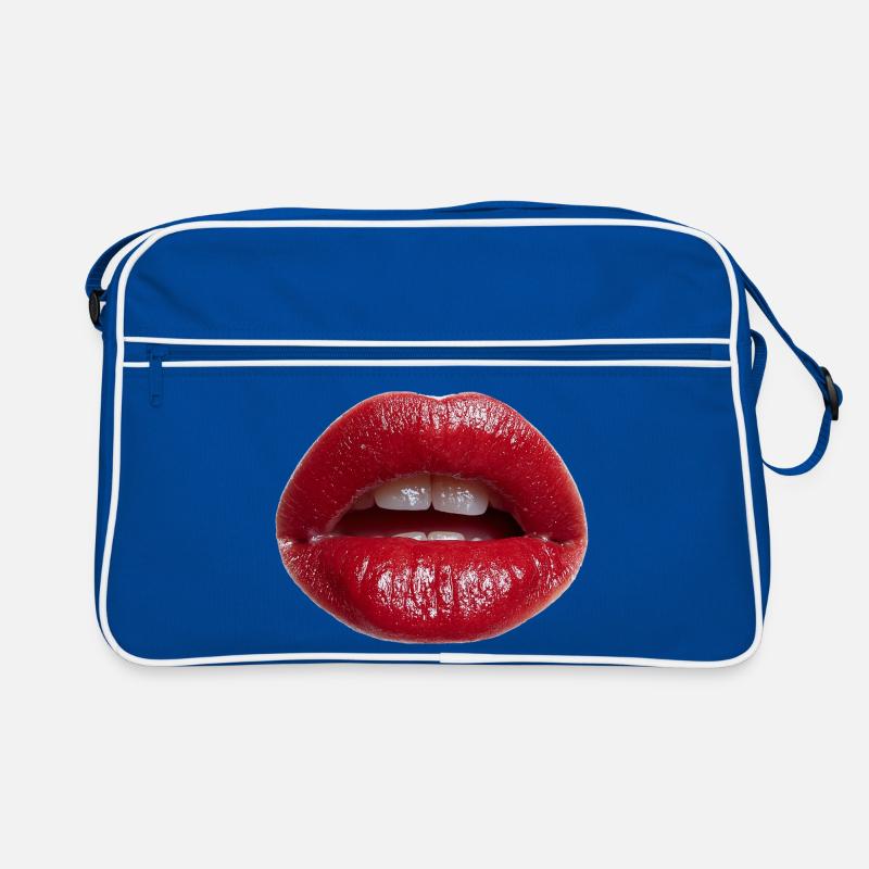 Lippen Retro Tasche