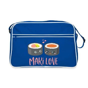 Maki Love Sushi Comic - Sac Retro - bleu/blanc - Devant