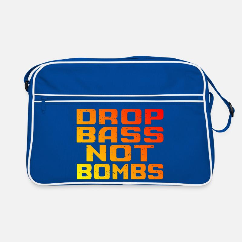 DNB Techno Drop Bass Not Bombs Retro Bag