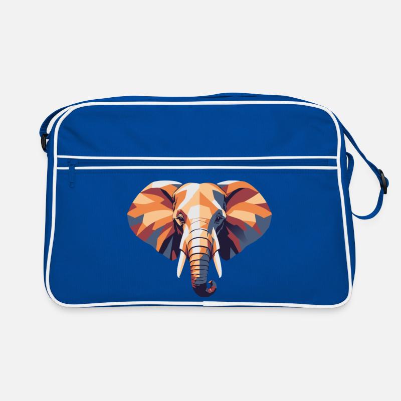 Elefant_farbe_poly Retro Tasche
