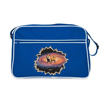 Shiba Kosmos Wow - Retro Bag - blue/white - Front