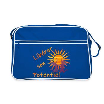 Libérer son potentiel - Sac Retro - bleu/blanc - Devant