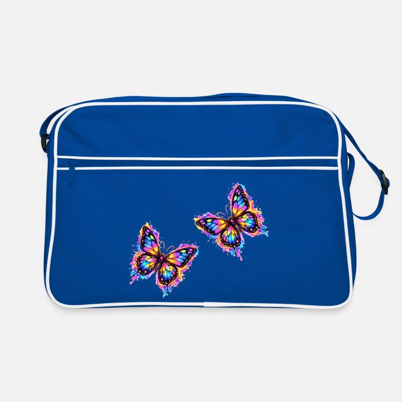 Schmetterlinge Neon Retro Tasche