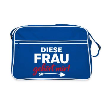 CETTE FEMME m’appartient Cadeau de partenaire pour les couples - Sac Retro - bleu/blanc - Devant