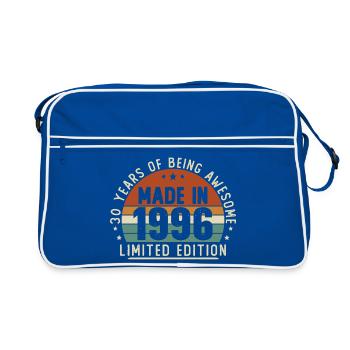 30 Ans 1996 Vintage Cadeau Anniversaire Homme - Sac Retro - bleu/blanc - Devant