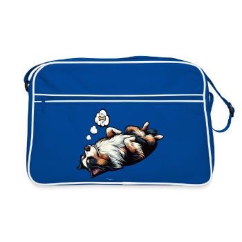 Berger australien Aussie Aussie Propriétaires Aussies - Sac Retro - bleu/blanc - Devant