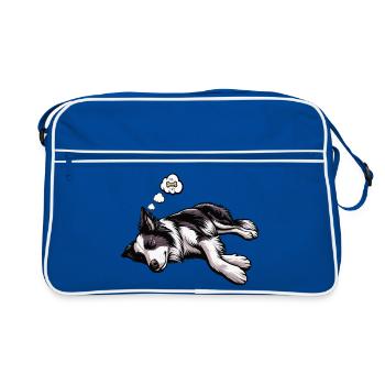 Border Collie Collie Owner Collie Lover - Retro Bag - blue/white - Front