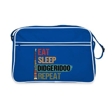 Eat Sleep Didgeridoo Repeat - Retro Bag - blue/white - Front