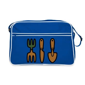 Gardening Tools Gardeners Landscaping Garden - Retro Bag - blue/white - Front