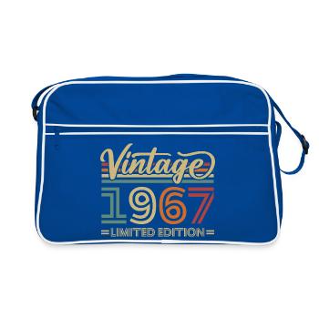 Vintage 1967 Limited Edition Geburtstag Retro - Retro Tasche - Blau/Weiß - Vorne