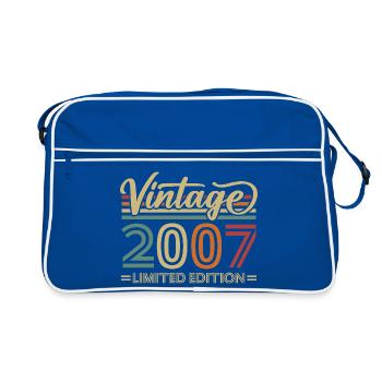 Vintage 2007 Limited Edition Geburtstag Retro - Retro Tasche - Blau/Weiß - Vorne