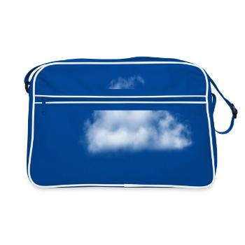 White Cloud - Retro Tasche - Blau/Weiß - Vorne