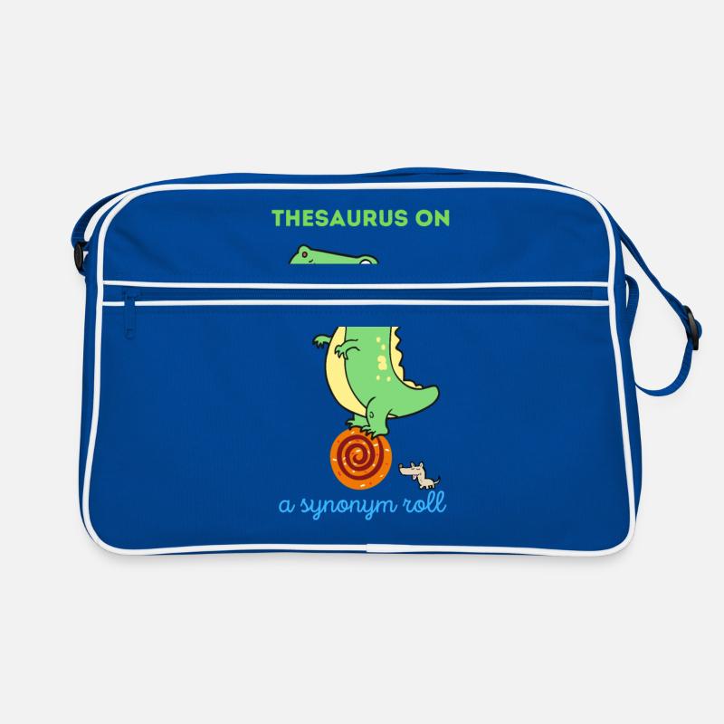 Thesaurus on a synonym roll Dinosaur Retro Bag