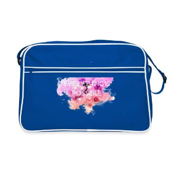Tout est possible - Sac Retro - bleu/blanc - Devant