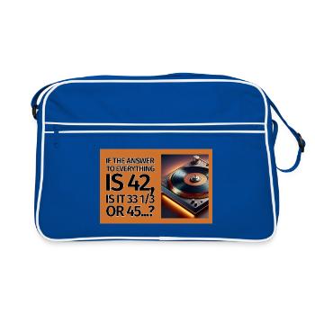 42 is the answer - Retro Tasche - Blau/Weiß - Vorne