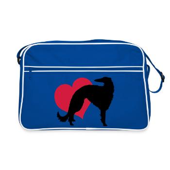 Barzoï mon amour - Sac Retro - bleu/blanc - Devant