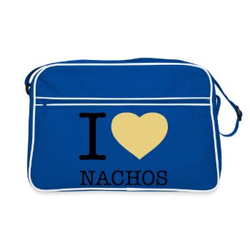 I LOVE NACHOS - Retro Bag - blue/white - Front