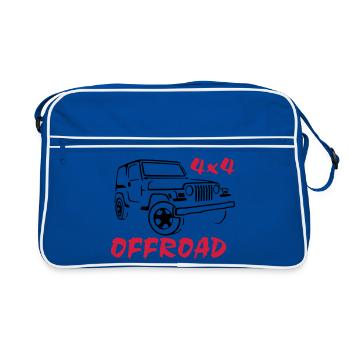 T-shirt Jeep 4x4 Offroad - Sac Retro - bleu/blanc - Devant