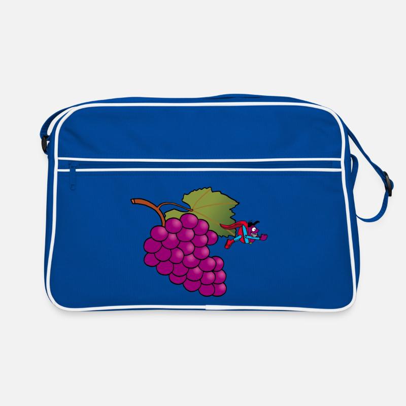Trauben-Superheld! Retro Tasche