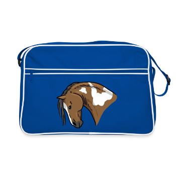 Horse Portrait - Retro Bag - blue/white - Front