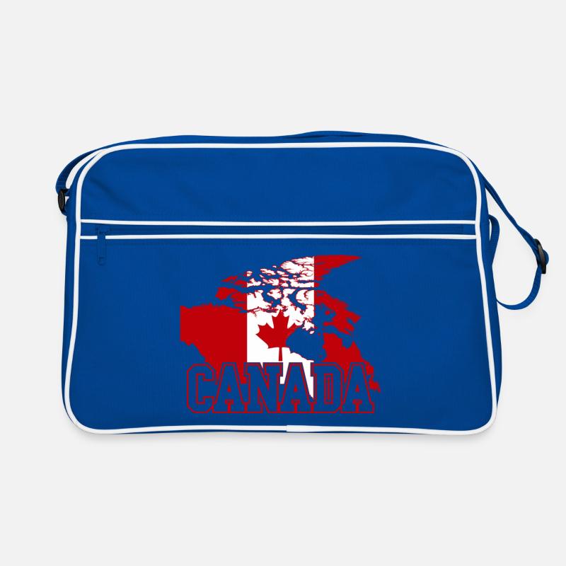 Globe Tee du drapeau de l’érable canadien - Sac Retro - bleu/blanc