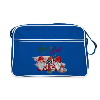 Dieu jul Joyeux Noël Noël Design - Sac Retro - bleu/blanc - Devant