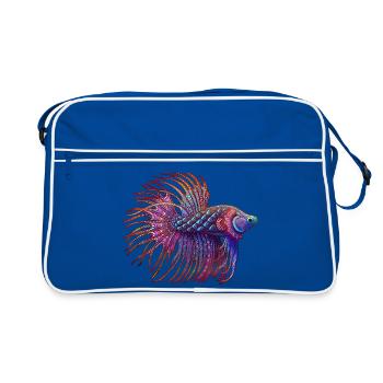 Couleur Betta Zentangle - Sac Retro - bleu/blanc - Devant