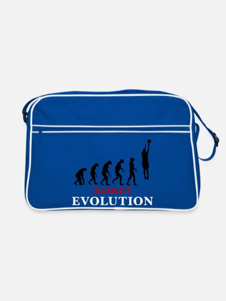Basket Evolution Sports and humour 3c - Retro Bag - blue/white - Front
