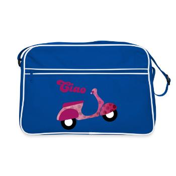 Scooter Ciao Italy Holiday Point Dots Joie de vivre - Sac Retro - bleu/blanc - Devant