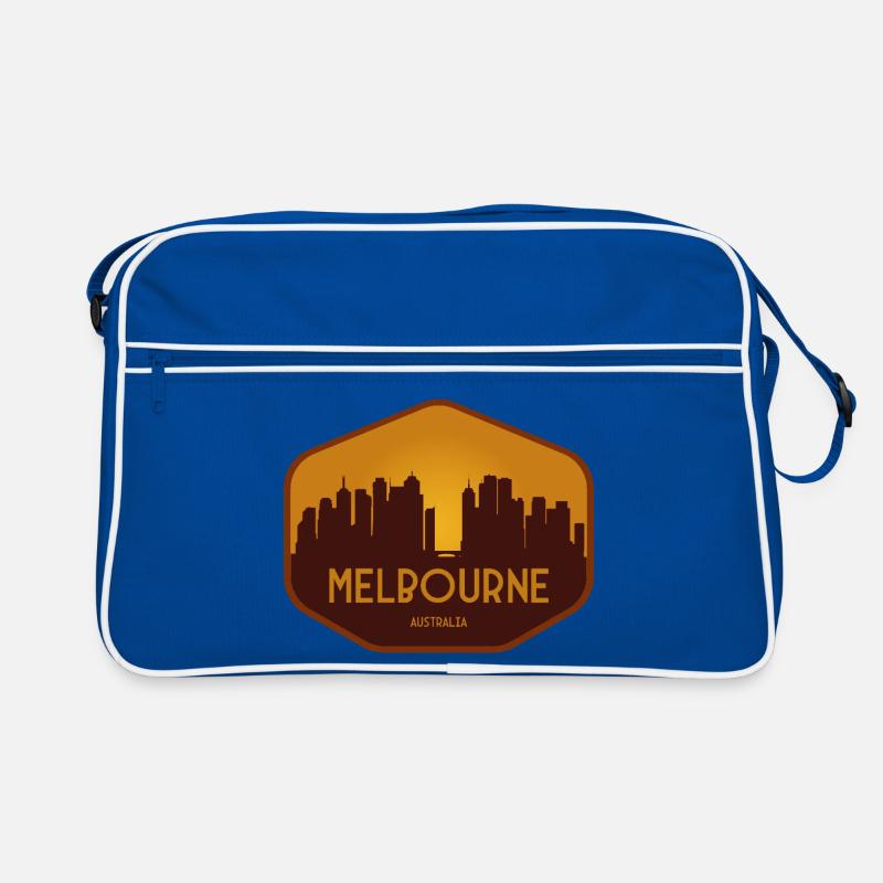 Melbourne Skyline Abzeichen Retro Tasche