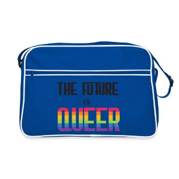 Mois de la fierté LGBTQ - L’avenir est queer - Sac Retro - bleu/blanc - Devant