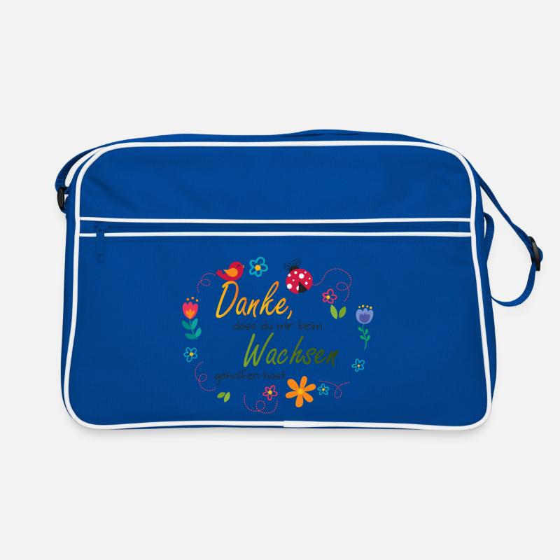 Couronne de fleurs - Fleurs colorées - Oiseau - Coccinelle Sac Retro