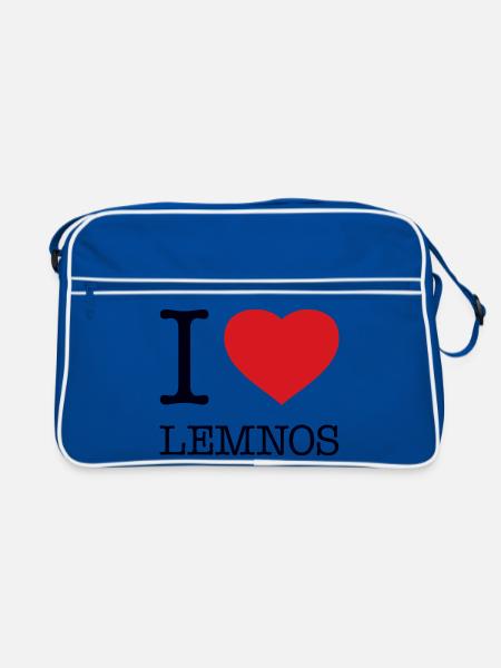 J’ADORE LEMNOS - Sac Retro - bleu/blanc - Devant