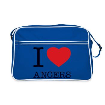 I LOVE ANGERS - Retro Bag - blue/white - Front