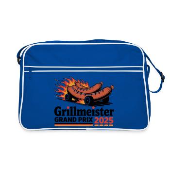 Grillmeister Grand Prix Bratwurst Racing BBQ - Retro Bag - blue/white - Front