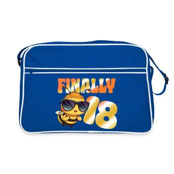 Finally 18 - Retro Bag - blue/white - Front