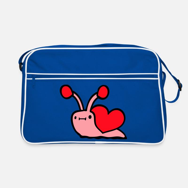 Schnecke Herz Schneckenhaus süß Liebe romantisch Retro Tasche