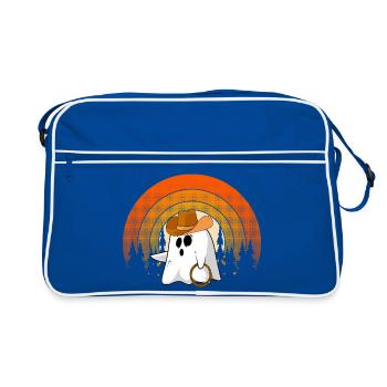 Cowboy Fantôme Rétro Halloween Ambiance effrayante - Sac Retro - bleu/blanc - Devant