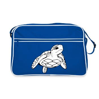 Turtle Turtles - Retro Bag - blue/white - Front